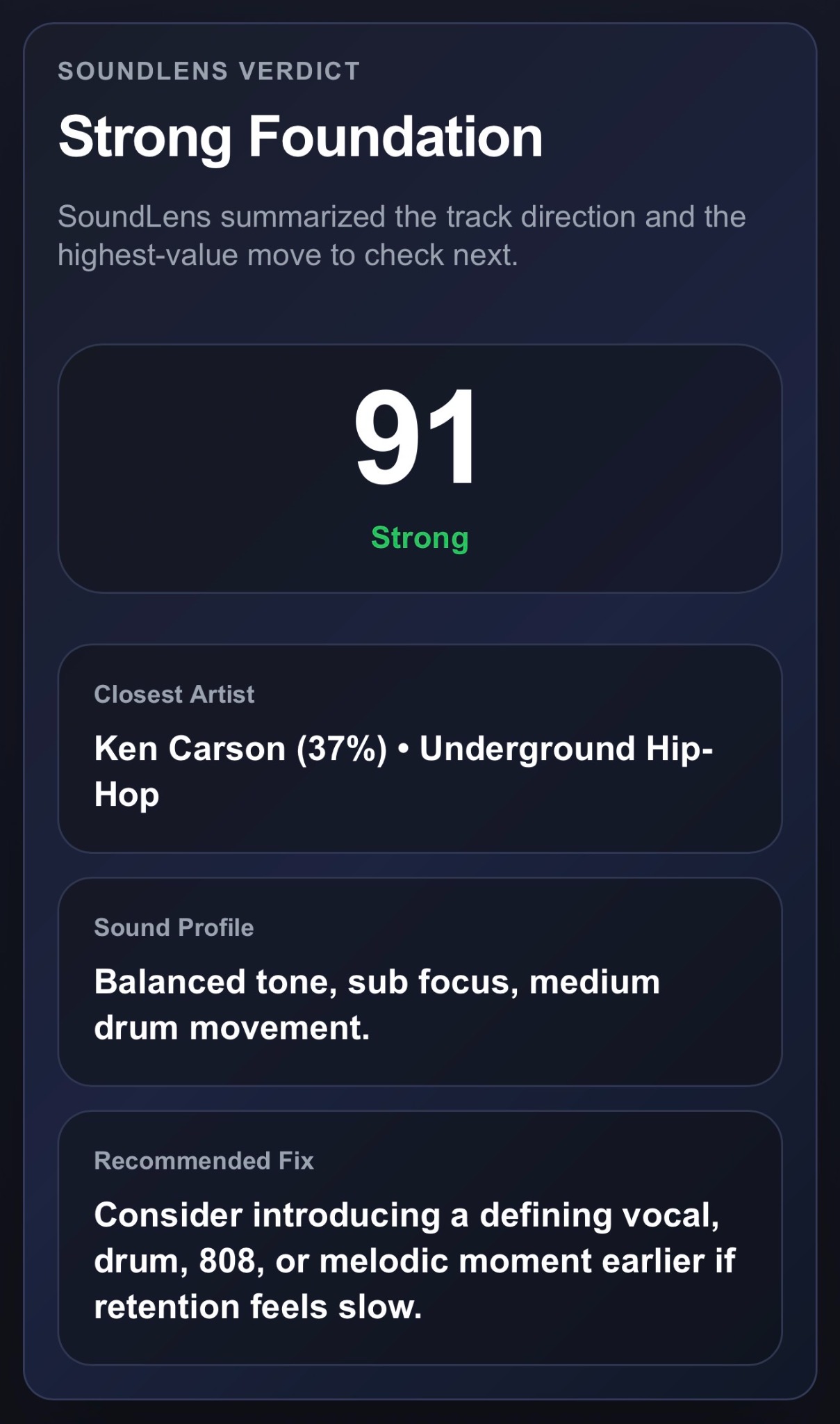 SoundLens Verdict