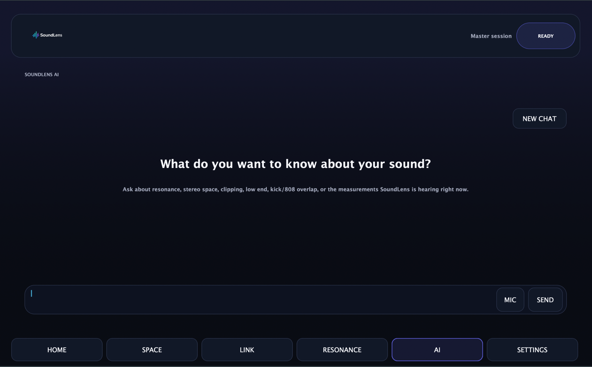 SoundLens AI assistant inside the plugin